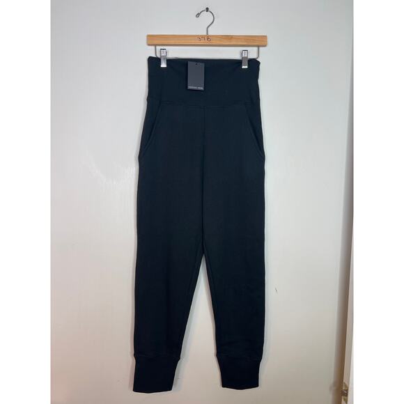 NWT Marissa Webb So High Waisted French Terry Sweatpants Black Size: Medium - Picture 2 of 7